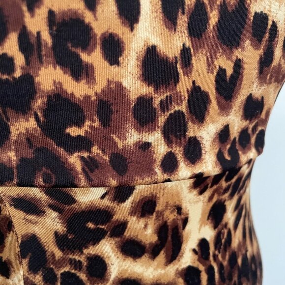 Leopard Print Sleeveless Bodycon Dress - Picture 10 of 11